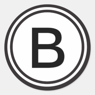 Vordefinierter Mit Monogramm Aufkleber