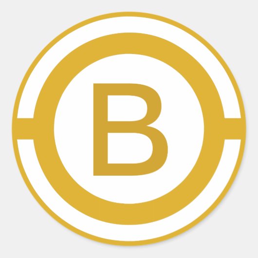 Vordefinierter Mit Monogramm Aufkleber (Vorderseite)