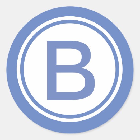 Vordefinierter Mit Monogramm Aufkleber (Vorderseite)