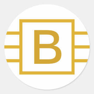 Vordefinierter Mit Monogramm Aufkleber