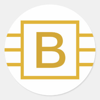 Vordefinierter Mit Monogramm Aufkleber