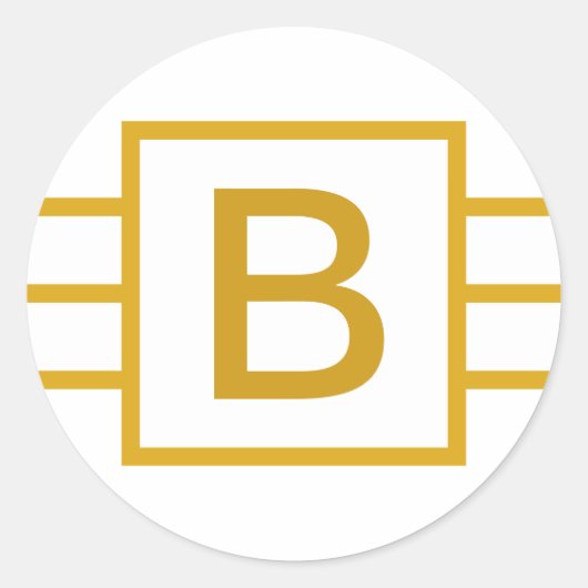 Vordefinierter Mit Monogramm Aufkleber (Vorderseite)