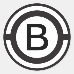 Vordefinierter Mit Monogramm Aufkleber