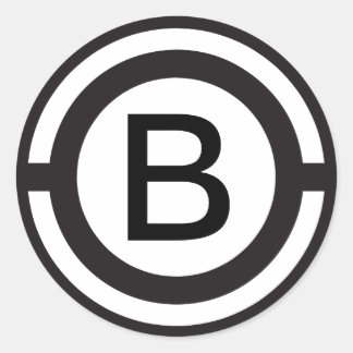 Vordefinierter Mit Monogramm Aufkleber