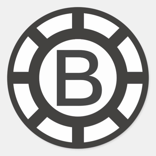 Vordefinierter Mit Monogramm Aufkleber (Vorderseite)