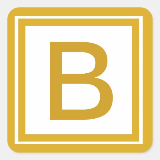 Vordefinierter Mit Monogramm Aufkleber (Vorderseite)