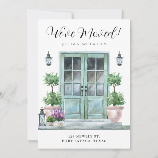 Vorder-Tür Blumenchic Moderne Ankündigung (Vorderseite)