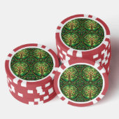 Vorder- und Rückansicht eines Pokerchips (Stapel)