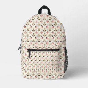 Vorder- und Rückansicht eines Rucksacks mit einem  Bedruckter Rucksack