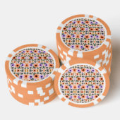 Vorder- und Rückansichten eines Pokerchips  (Stapel)