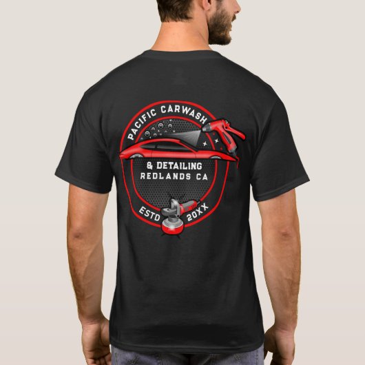 Vorder- und Rückseite der Carwash-Detaillierer anp T-Shirt (Rückseite)