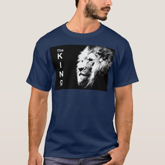 Vorder- und Rückseite des King Modern Pop Art Lion T-Shirt (Vorderseite)