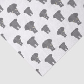 Vorder- und Rückseite Elefantenmuster Multi Color Seidenpapier (Detail)