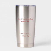 Vorder- und Rückseite mit benutzerdefiniertem rote Thermobecher (Rückseite)