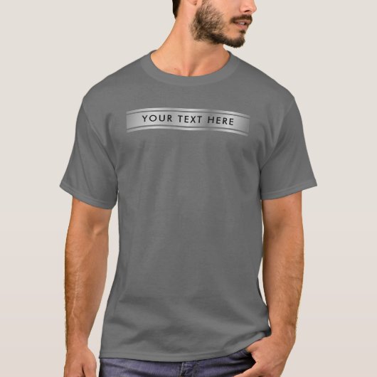 Vorder- und Rückseite Silber Look Template Men T-Shirt (Vorderseite)
