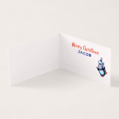 Vorder- und Rückseite Weihnachtskarten - Schneemus (Innenseite)