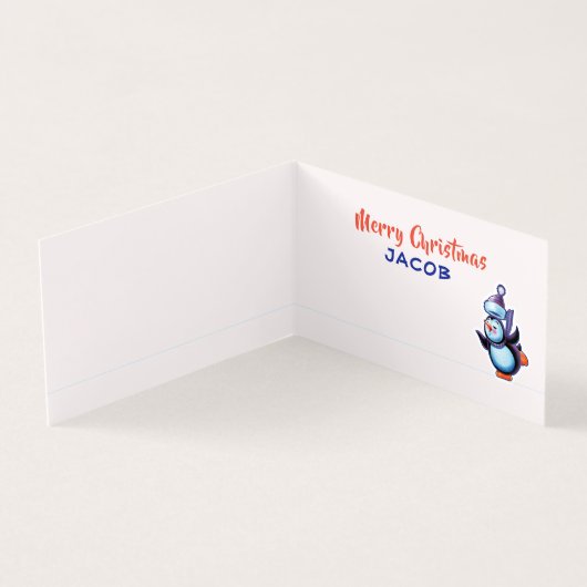 Vorder- und Rückseite Weihnachtskarten Snowmen Ska (Innenseite)