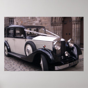 Vorderansicht der Rolls Royce 1936 20/25 Poster