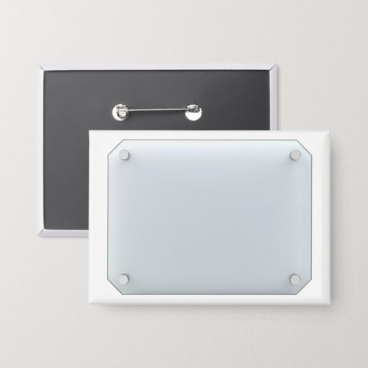 Vorderansicht der transparenten Glasscheibe Button (Vorderseite/Rückseite)