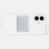 Vorderansicht der transparenten Glasscheibe iPhone 16 Hülle (Rückseite (Horizontal))