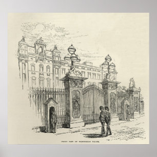 Vorderansicht des Buckingham Palace Poster