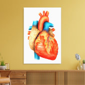 Vorderansicht des menschlichen Herzens Leinwanddruck (Insitu (Wohnzimmer))