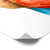 Vorderansicht des menschlichen Herzens Poster (Ecke)