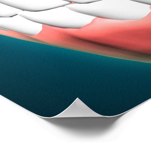 Vorderansicht des menschlichen Mund mit Zähnen und Poster (Ecke)