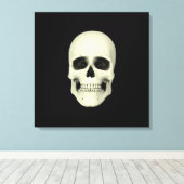 Vorderansicht des menschlichen Schädels Leinwanddruck (Insitu (Holzboden))