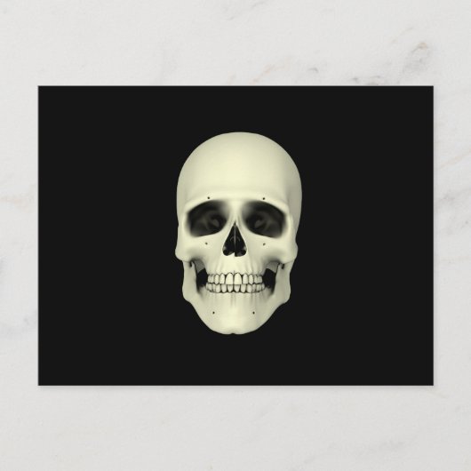 Vorderansicht des menschlichen Schädels Postkarte (Vorderseite)