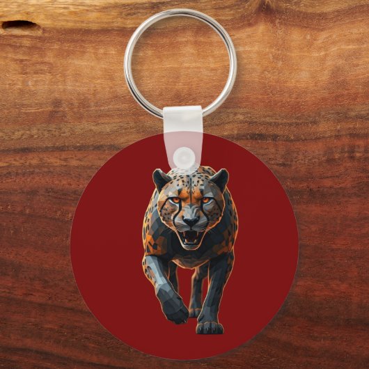 Vorderansicht eines Panters Schlüsselanhänger (Rückseite)