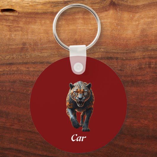 Vorderansicht eines Panters Schlüsselanhänger (Vorderseite)