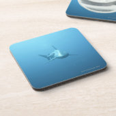 Vorderansicht eines Tiger-Haifischs Untersetzer (Linke Seite)