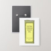 Vorderansicht Olivenölzinn extra Jungfrau kann Button (Vorderseite/Rückseite)