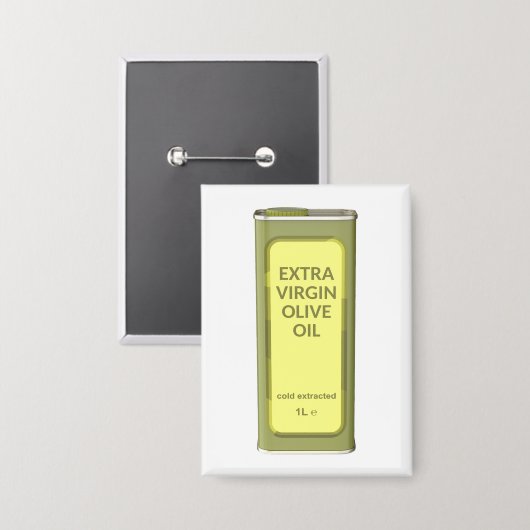 Vorderansicht Olivenölzinn extra Jungfrau kann Button (Vorderseite/Rückseite)