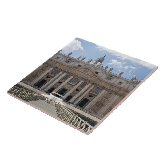 Vorderansicht von St Peter Basilika, der Vatikan Fliese (Seite)