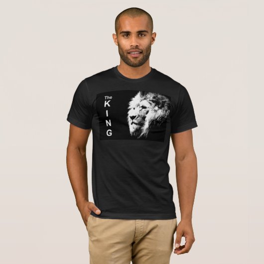 Vorderdrucke Pop Art Lion Kopf Mens Moderne T-Shirt (Vorne ganz)