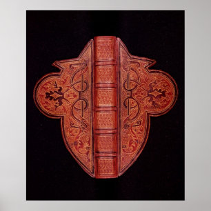 Vordere Abdeckung eines Buches von Stunden im Poster