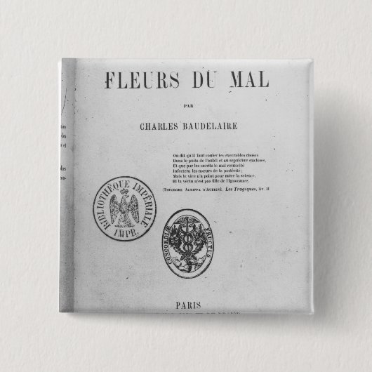 Vordere Abdeckung, Erstausgabe von 'Les Fleurs DU Button (Vorderseite)
