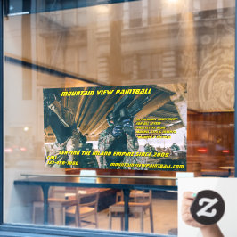 Vordere Ausrüstung für Paintball-Ladengetriebegerä Fensteraufkleber