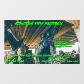 Vordere Ausrüstung für Paintball-Ladengetriebegerä Fensteraufkleber (Blatt)