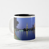 Vordere DU die Seine und Eiffelturm, Paris, Zweifarbige Tasse (Vorderseite Links)