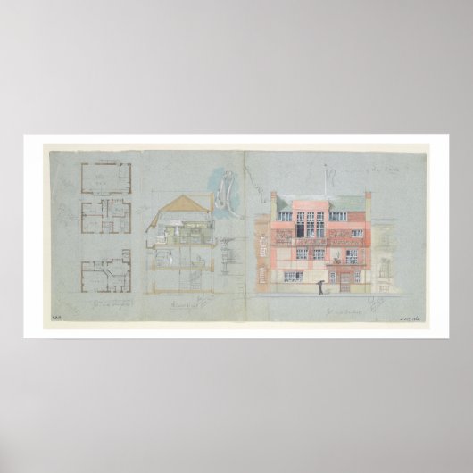 Vordere Ebene und Sektion für Haus und Studio f Poster (Vorne)