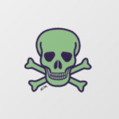 Vordere Führungsstange für grünes Schädel XL-Fenst Fensteraufkleber (Blatt)