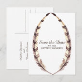 Vordere Grenz Save the Date Postkarte (Vorne/Hinten)