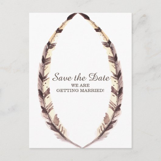 Vordere Grenz Save the Date Postkarte (Vorderseite)