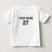 Vordere individuelle Name Nummer Baby T-shirt (Rückseite)