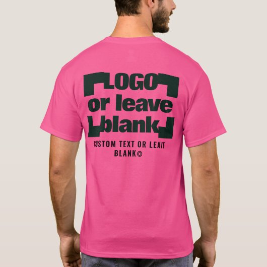 Vordere +optionale Rückseite, Firmenlogo - heiß ro T-Shirt (Rückseite)