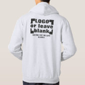 Vordere +optionale Rückseite, Firmenlogo Hellgrau Hoodie (Rückseite)