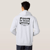 Vordere +optionale Rückseite, Firmenlogo Hellgrau Hoodie (Schwarz voll)